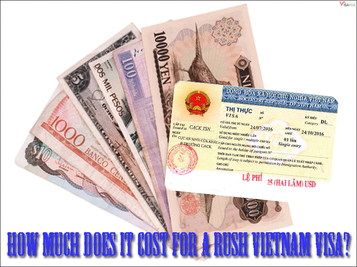 How much does it cost for a rush Vietnam visa?