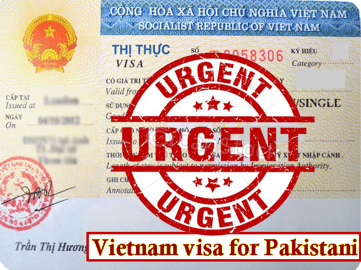 Urgent Vietnam visa for Pakistani