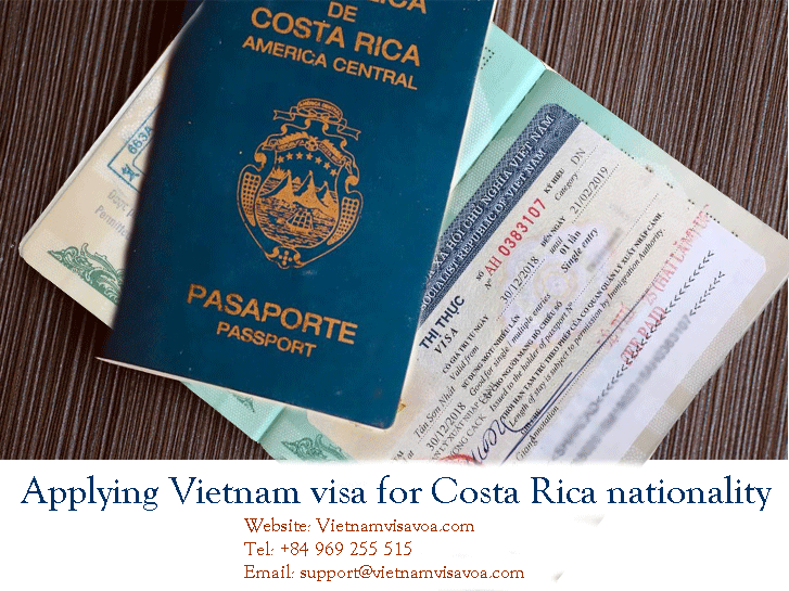 Applying Vietnam visa for Costa Rica nationality