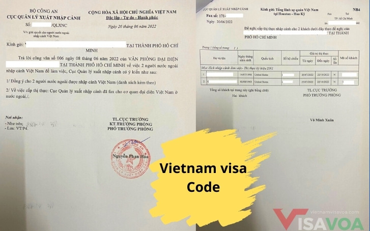 Vietnam visa code