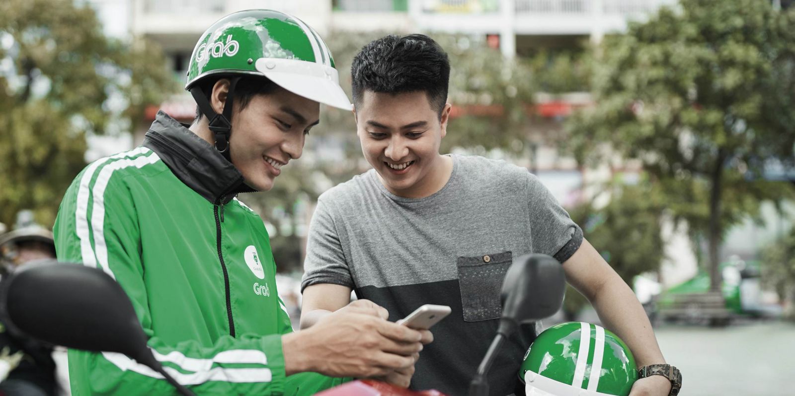 Grab bike in Ho Chi Minh city 