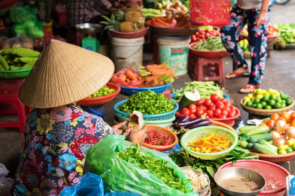 Vietnamese local wet market 