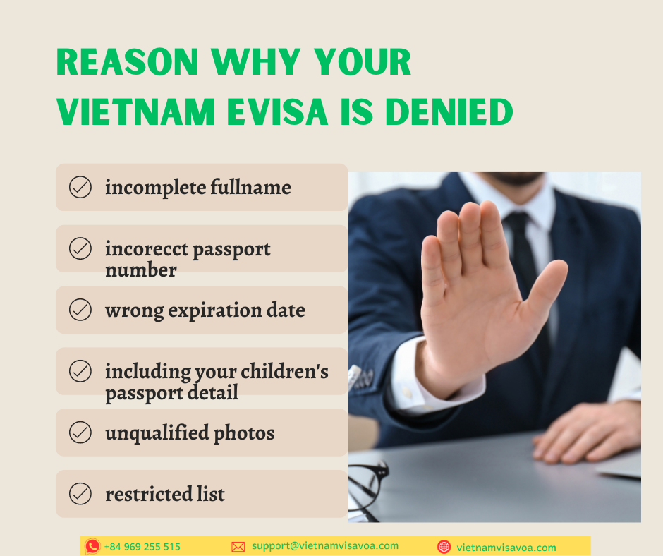 Vietnam evisa application is denied