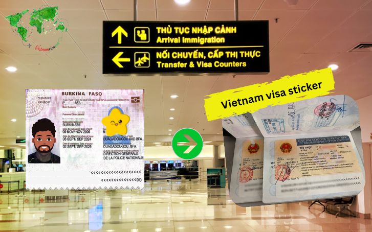 Vietnam-visa-sticker-for-Burkina-Faso